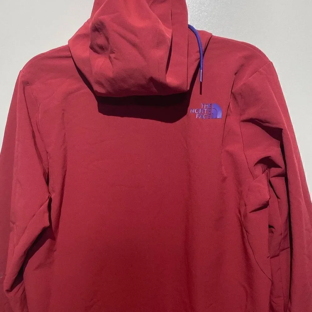 The North Face Men's Triple Zip‎ Pocket Pullover Hooded Red Sweatshirt Size S